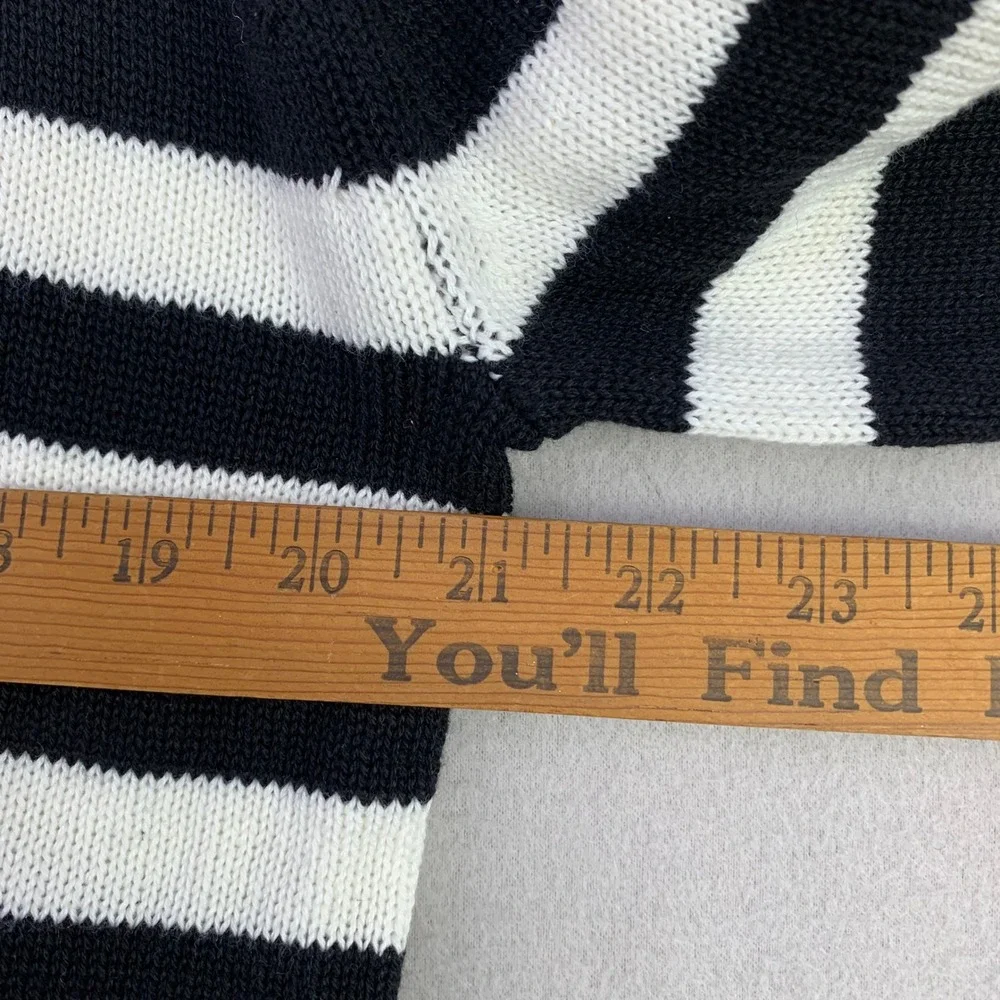 Disney Mickey Mouse Club Sweater Womens Small Striped 1/4 Zip Knit Preppy NWT